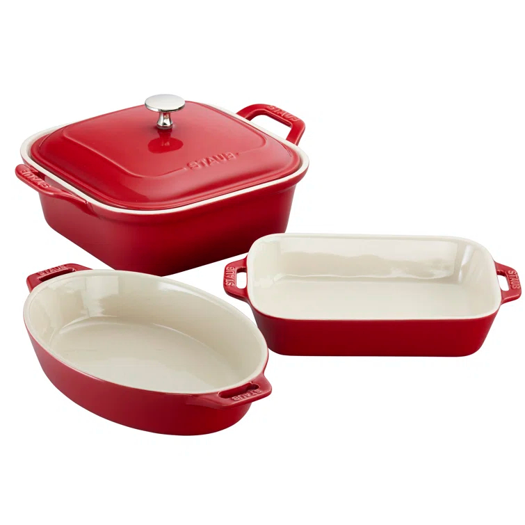 Staub ® Cherry 4-Piece Baking Set