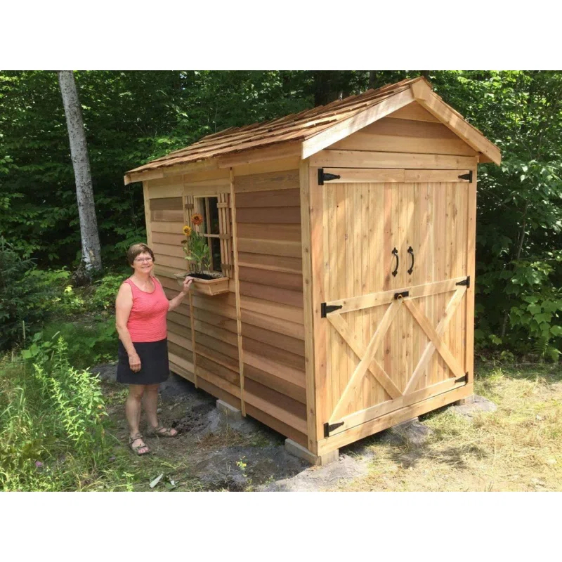 Cedarshed Rancher 6 ft. W x 9 ft. D Western Red Cedar Wood Storage Shed