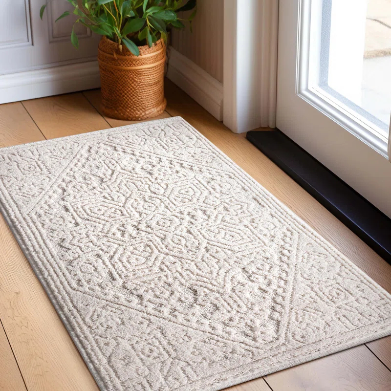 Well Woven Well Woven Harlow Cloud Medallion Farmhouse Medallion Ivory Area Rug