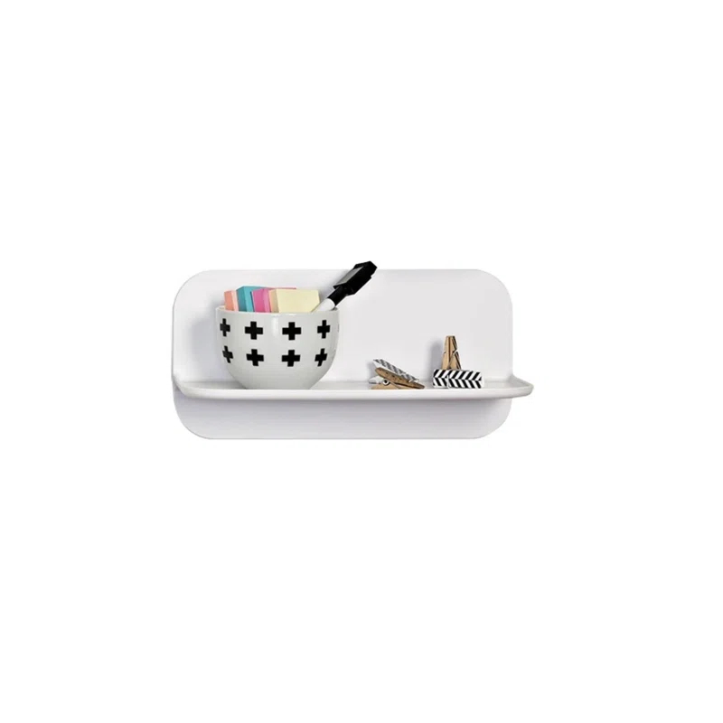 Inbox Zero Bowmansville Plastic / Acrylic Accent Shelf with Adjustable Shelves