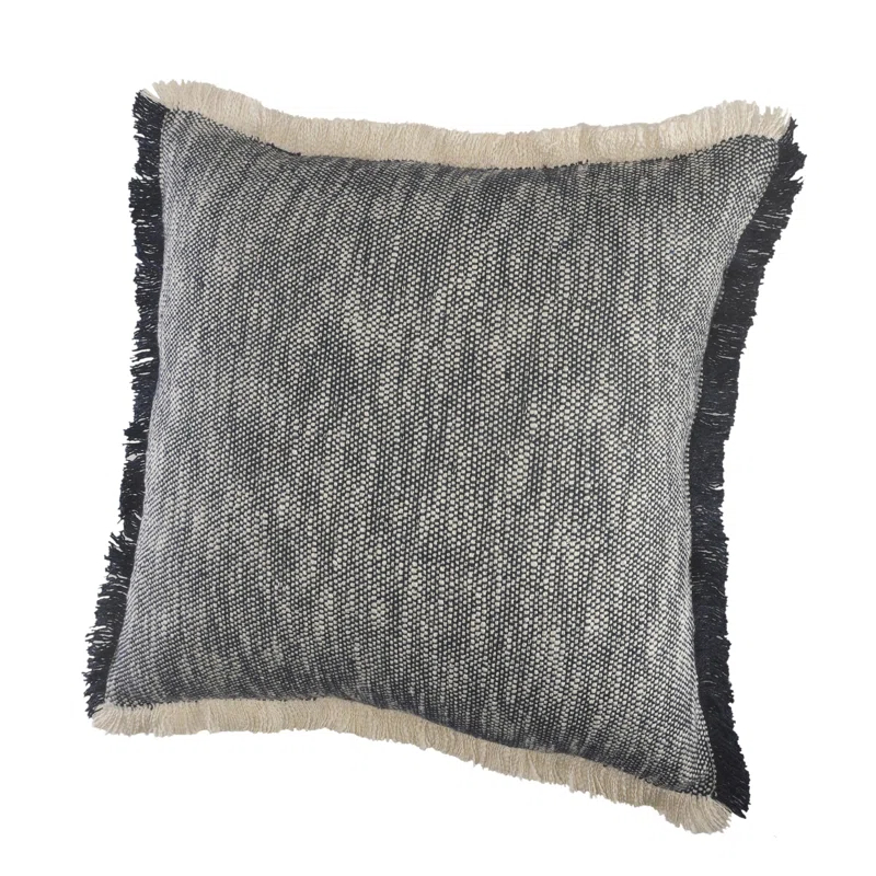 Rajani Home Jessei Fringed Cotton Throw Pillow