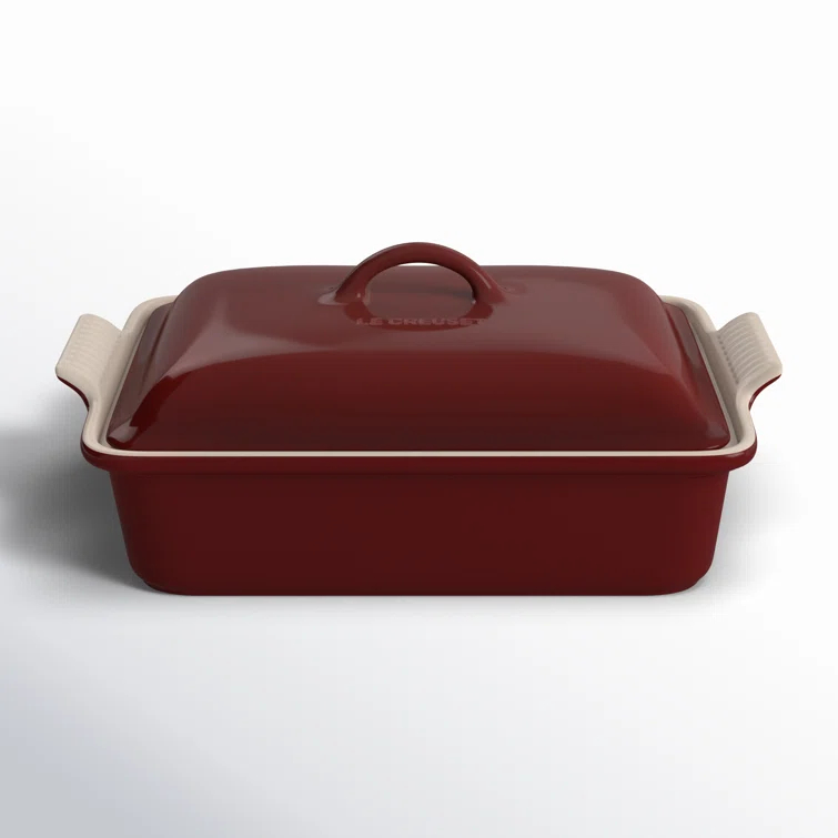 Le Creuset Heritage Stoneware 4 Qt. Rectangular Casserole with Lid