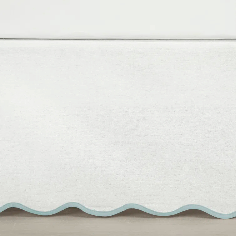 Lush Decor Coastal Chic Scallop Wrap Around Bed Skirt