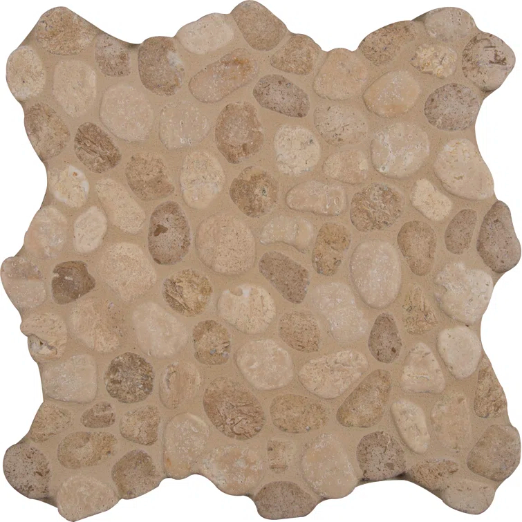 Ackland 12" x 12" Natural Stone Pebbles/Rocks Mosaic Floor & Wall Tile