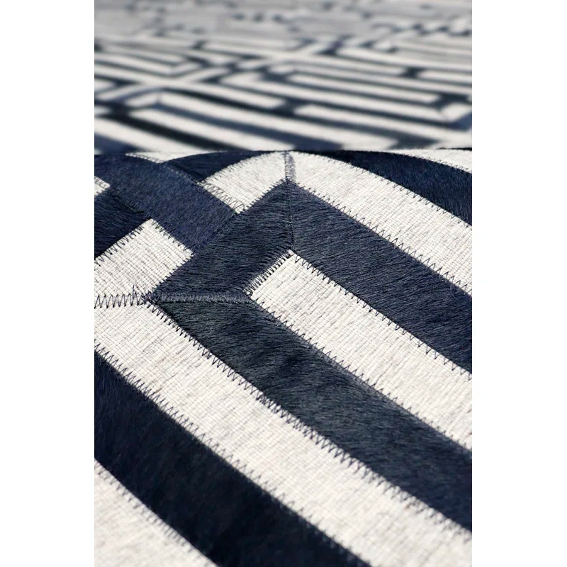 Pasargad Cowhide Geometric Rug
