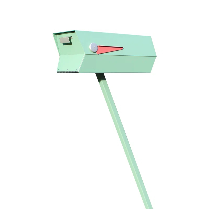 Modern Post Mounted Mailbox
