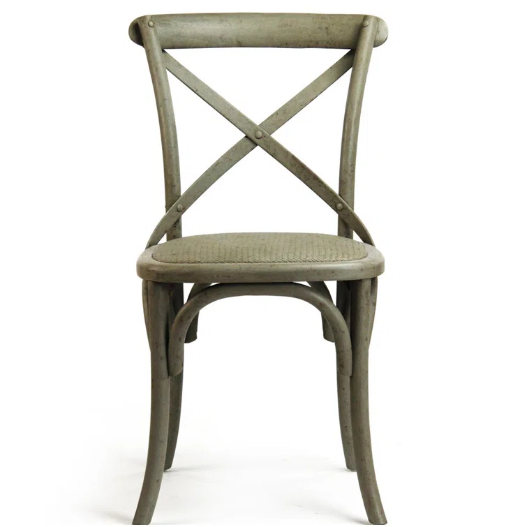 Zentique Parisienne Cafe Counter Stool with Solid Wood Frame