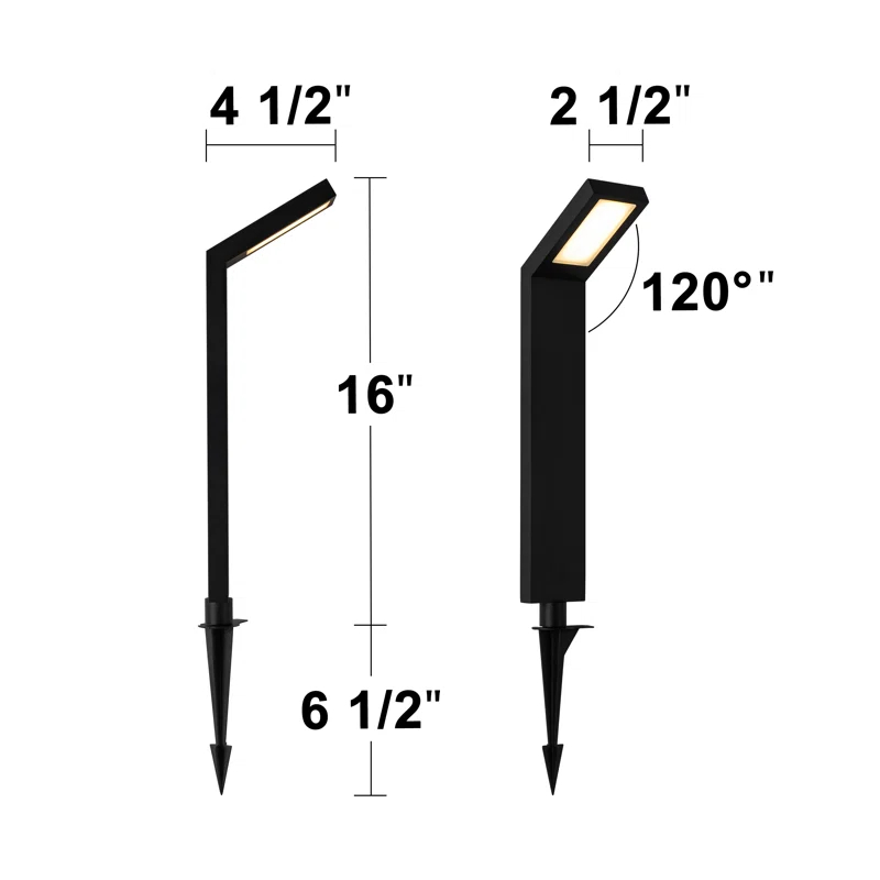 C Cattleya Low-voltage Black Aluminum Led Landscape Path Lights With Frosted Glass Shade(4-pack) (Set of 4)