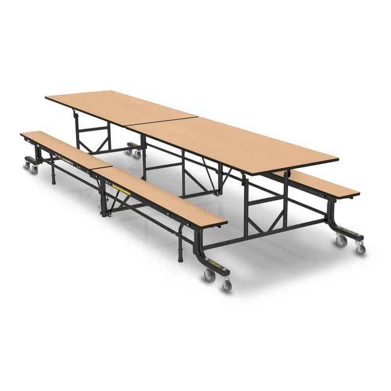Palmer Hamilton Palmer Hamilton 145'' Rectangle Bench Cafeteria Table with Metal Frame