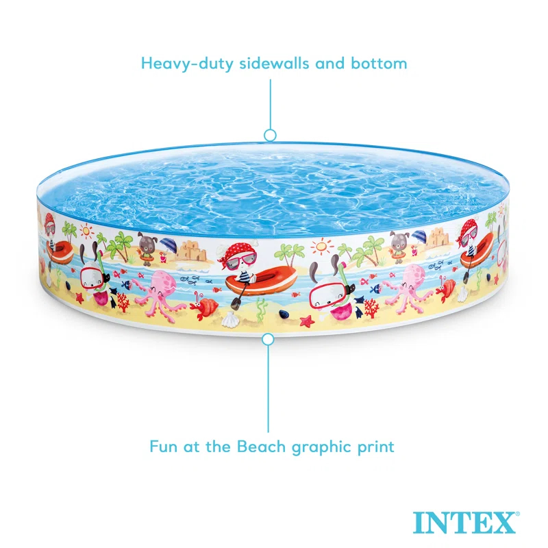 Intex Plastic Round Kiddie Pool 10'' H x 60'' W x 60'' L