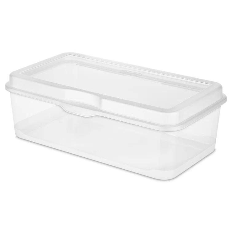 Sterilite Sterilite Plastic Stacking FlipTop Latching Storage Box Container