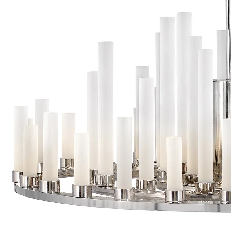 Fredrick Ramond Trinity Fabric Dimmable LED Tiered Chandelier