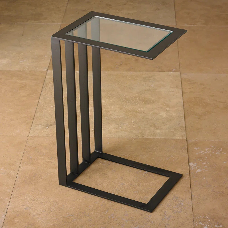 Global Views Cantilever Side Table-Bronze