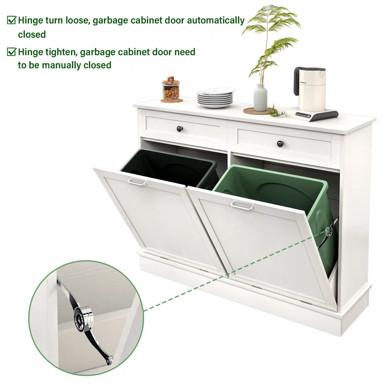 Double Tilt Out Trash Kitchen Cabinet