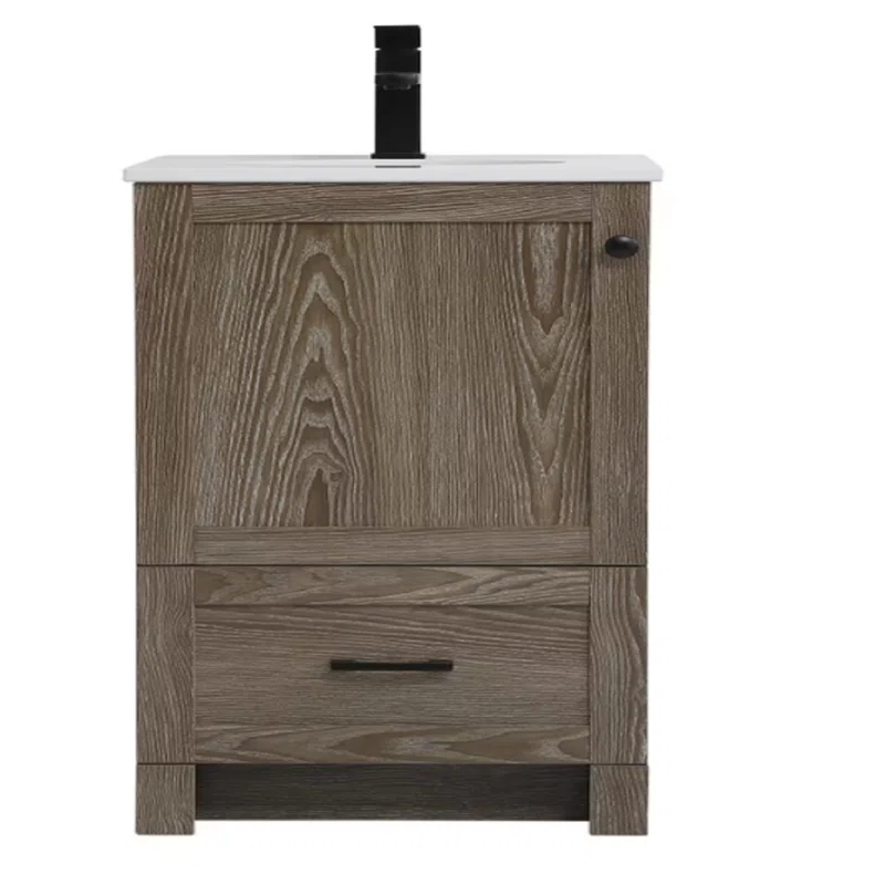 Elegant Kitchen and Bath Elegant Kitchen And Bath 18 Inch Single Bathroom Vanity In Weathered Oak