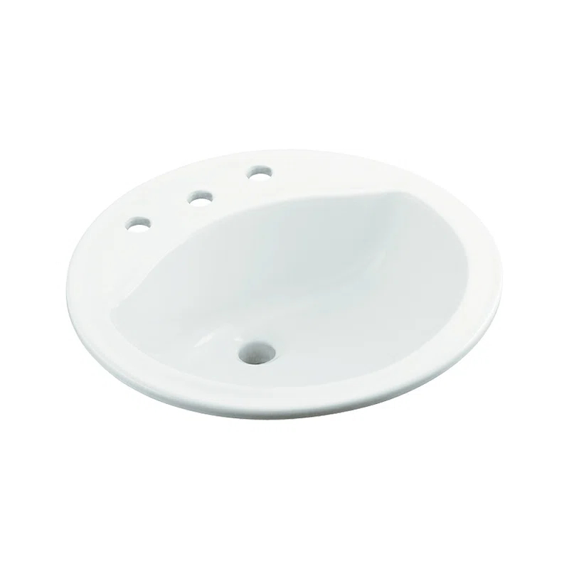 Sterling by Kohler 441908-0 Modesto Ceramic Circular Drop-In Bathroom Sink