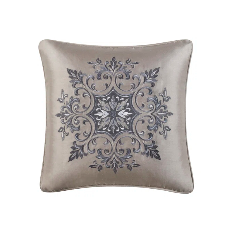 Five Queens Court Leonard 18" Square Decorative Throw Pillow