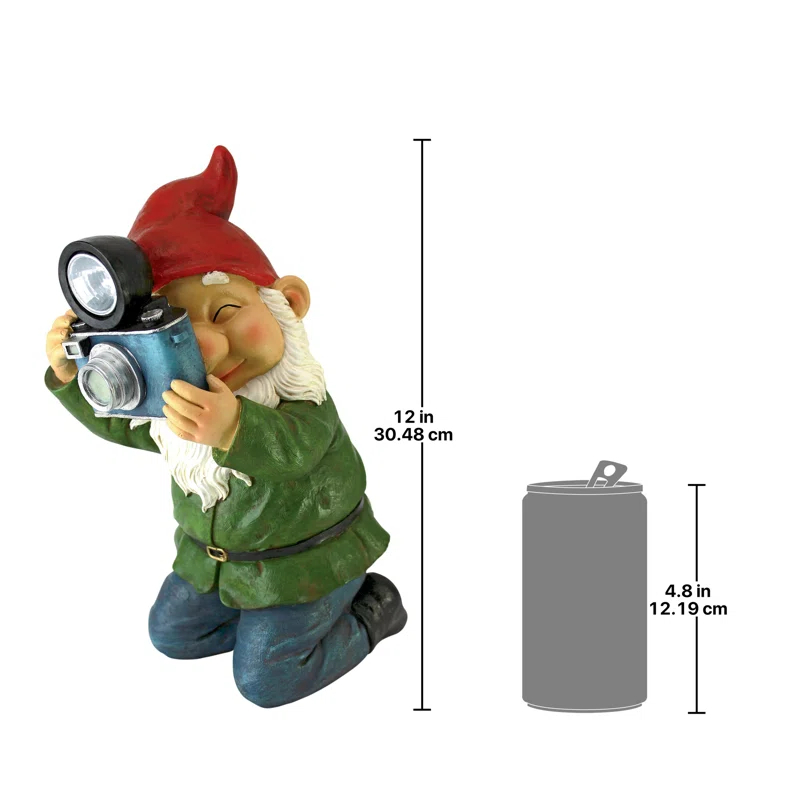Design Toscano Camera Man Gnome Garden Statue