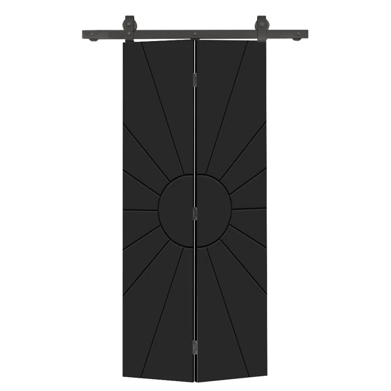 Calhome Modern Bi-Fold Barn Door with Sliding Hardware Kit