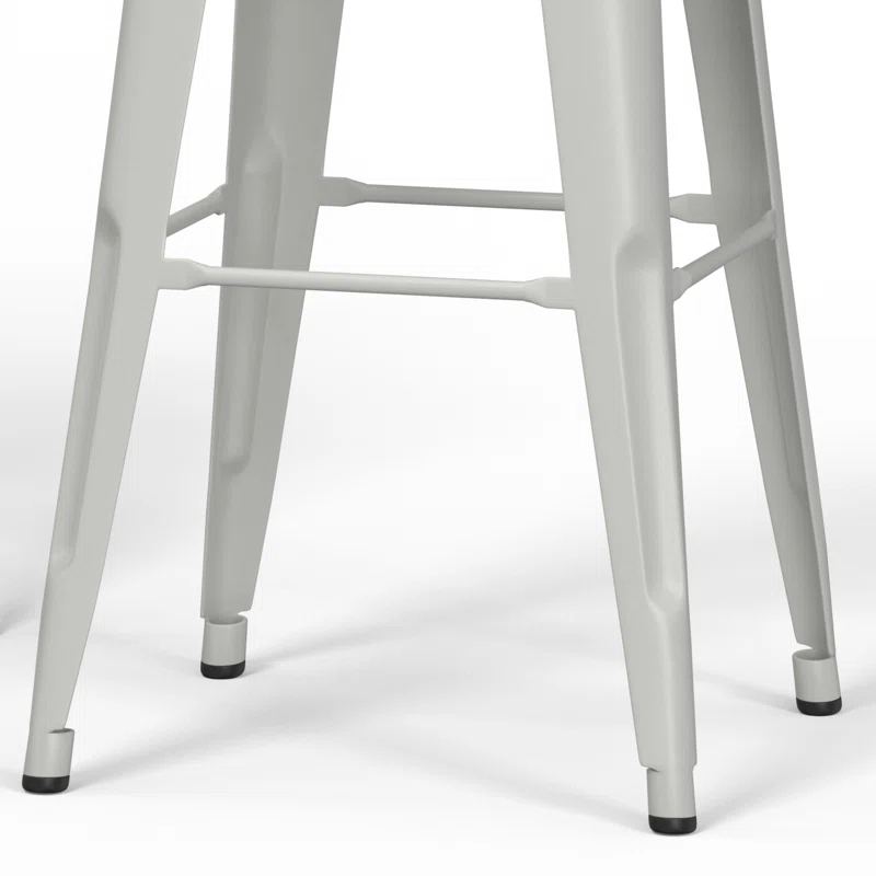 Simpli Home Fletcher Metal Contemporary Stools with Brace Support (Set of 2)