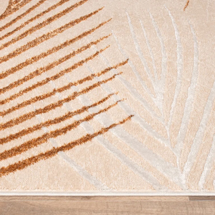 Bay Isle Home™ Modern Area Rug for Living Room with Palm Leaf Design
