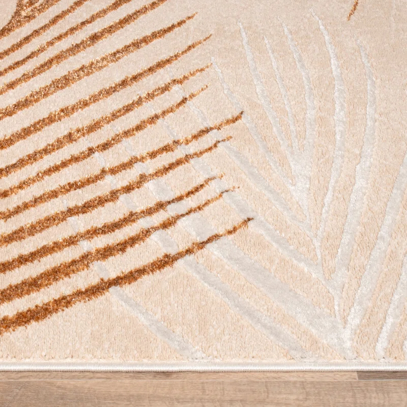 Bay Isle Home™ Modern Area Rug for Living Room with Palm Leaf Design
