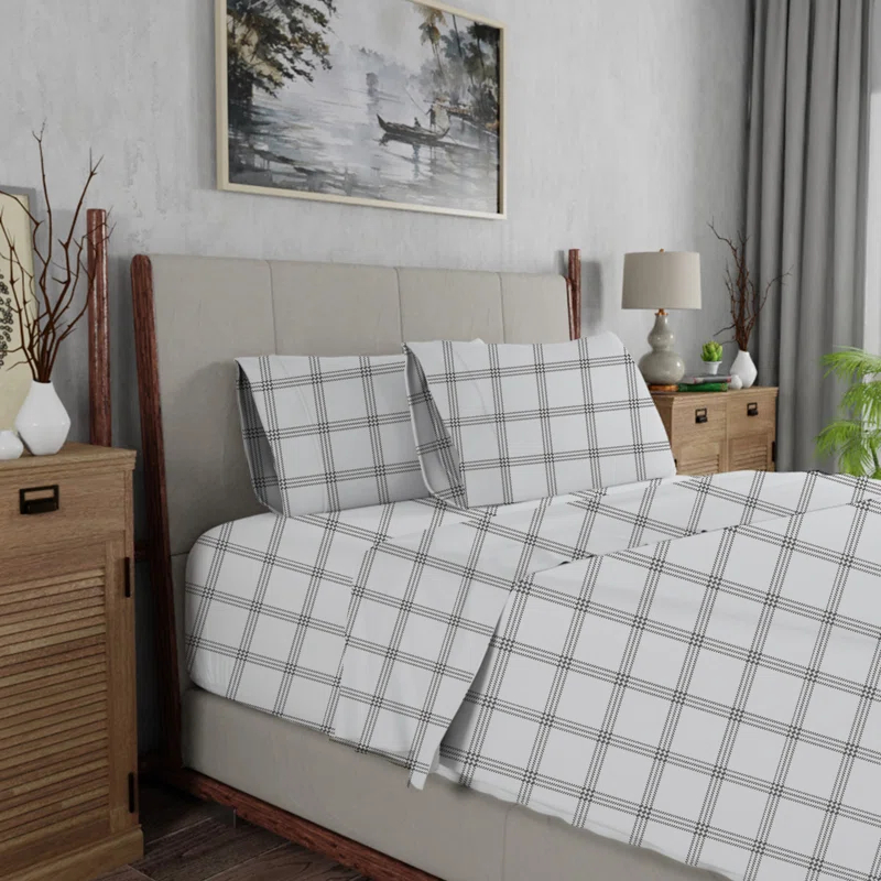 Color Sense Brushed Cotton Blend Lightweight Sheet Set