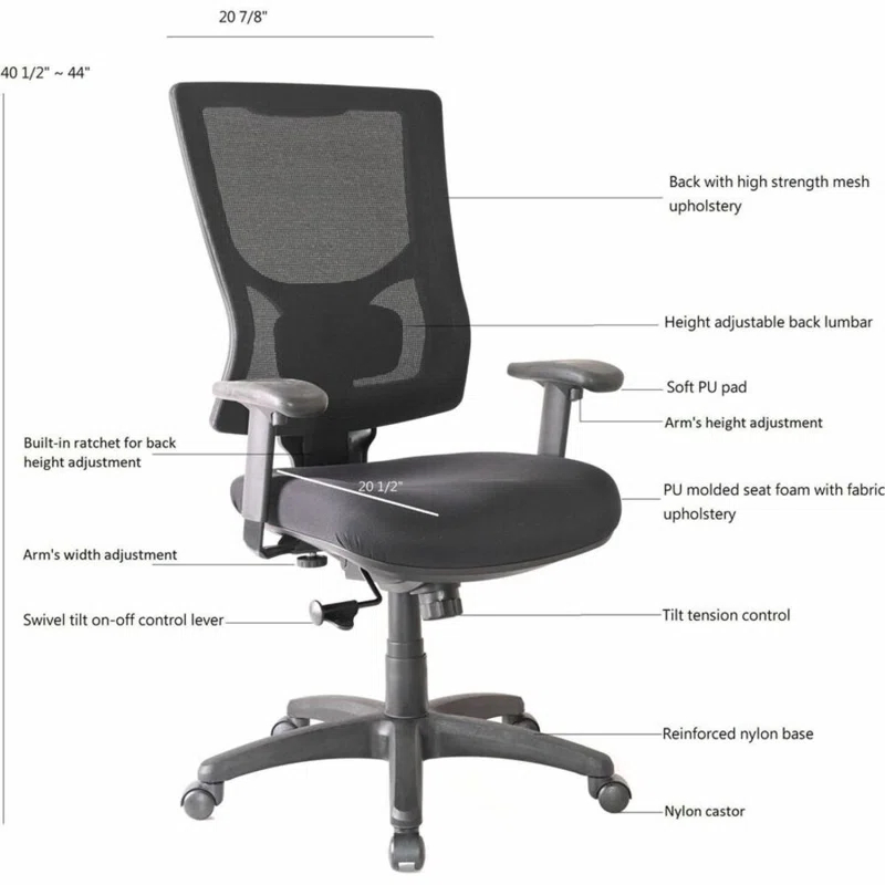Lorell Conjure High-Back Swivel/Tilt Office Chair