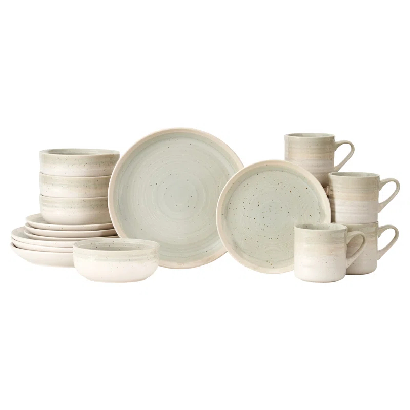 Baum 16 Piece Stoneware Dinnerware Set - Service for 4