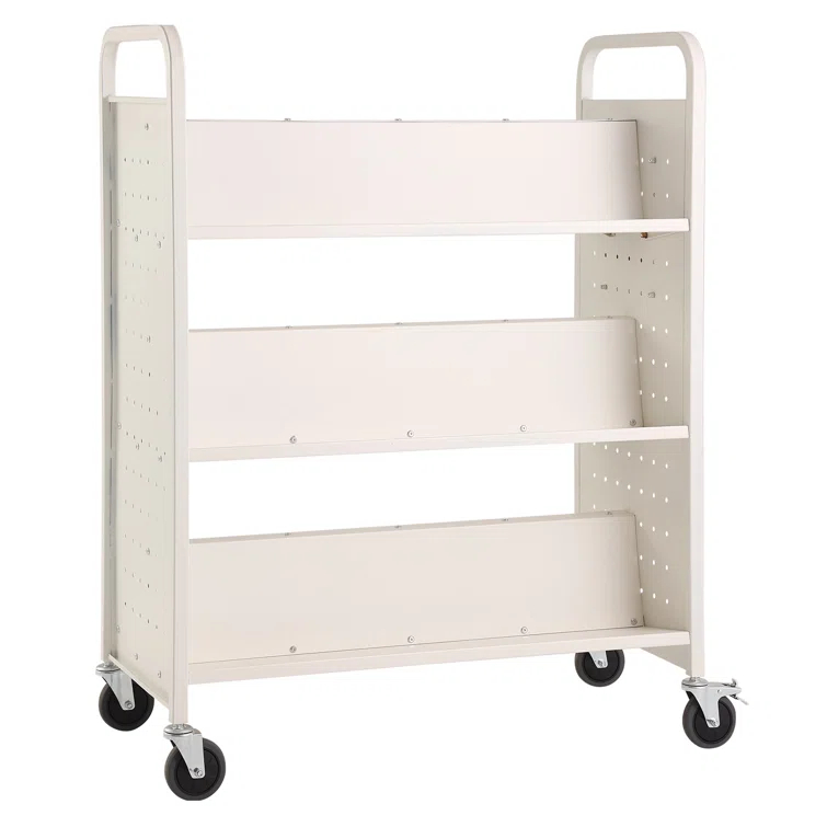 Stellweilan Tessberg 49.2'' H Book Cart with Wheels