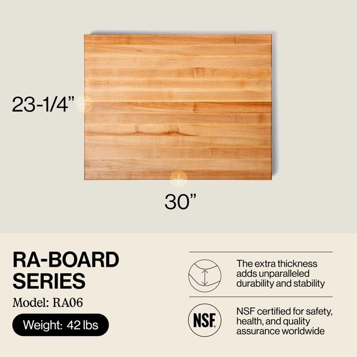 John Boos Wood Edge Grain Reversible Cutting Board