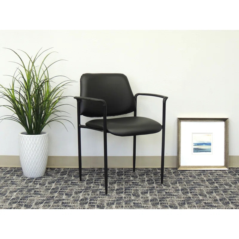 Stackable Vinyl Seat Reception Chair with Metal Frame