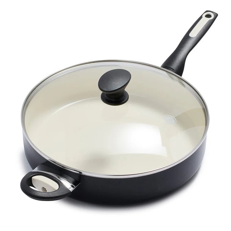 GreenPan Rio Healthy Ceramic Nonstick 5Qt Saute Pan with Lid & Reviews | Wayfair