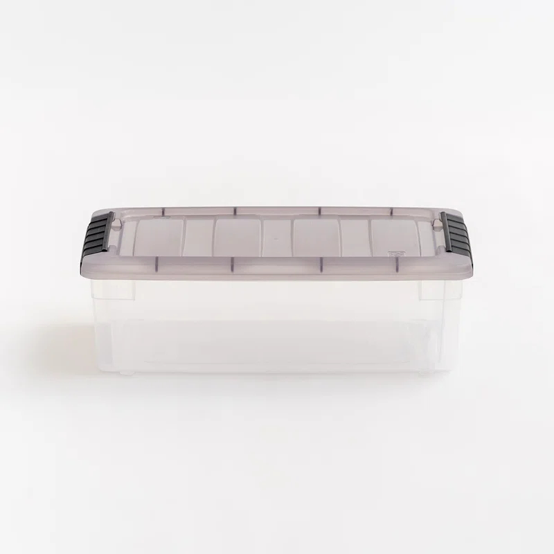 IRIS USA, Inc. Plastic Storage Box with Latching Lid in Clear
