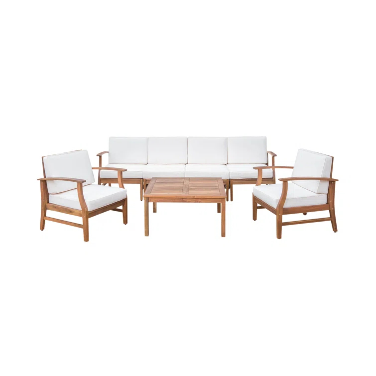 Highland Dunes Hulda 7 Piece Sectional Seating Group with Cushions
