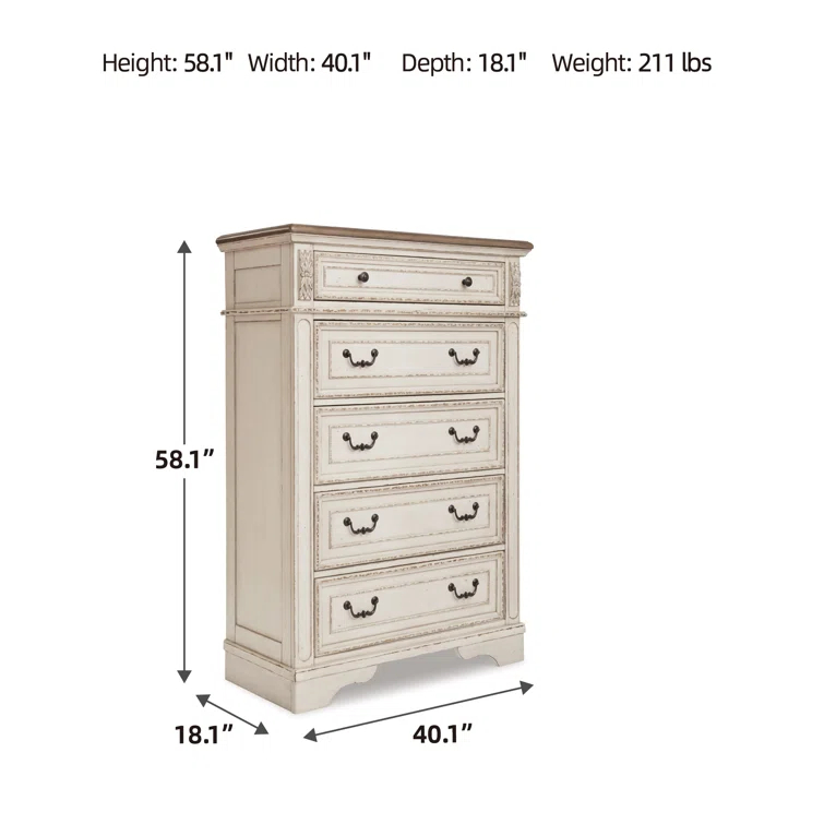 Kelly Clarkson Home Hayley 40.13'' W 5 - Drawer Dresser