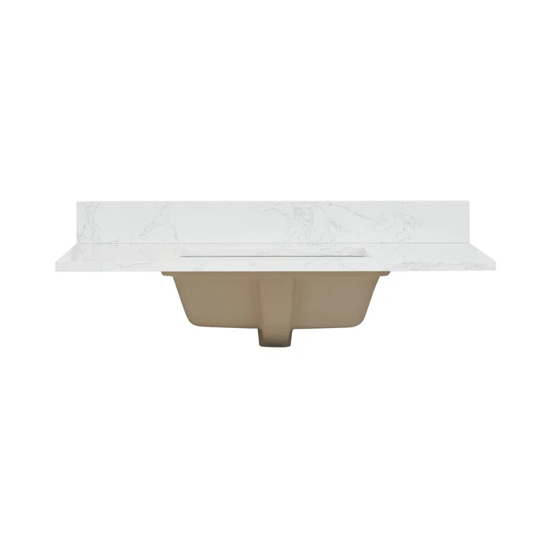 Ceres 37" Engineered Stone Single Bathroom Vanity Top with Sink