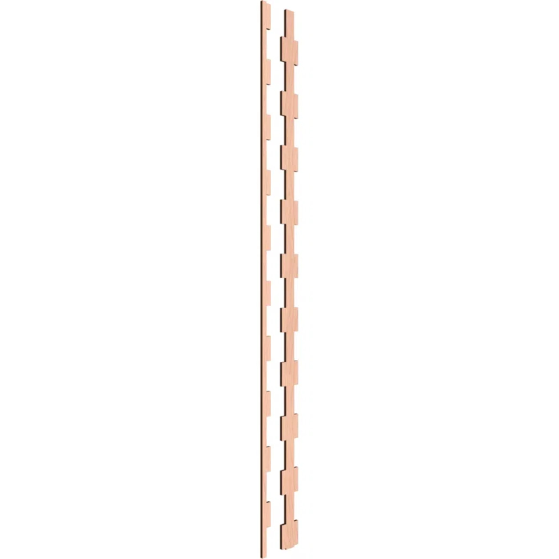 Ekena Millwork Midland Adjustable Wood Decorative Slat Wall Panel Kit
