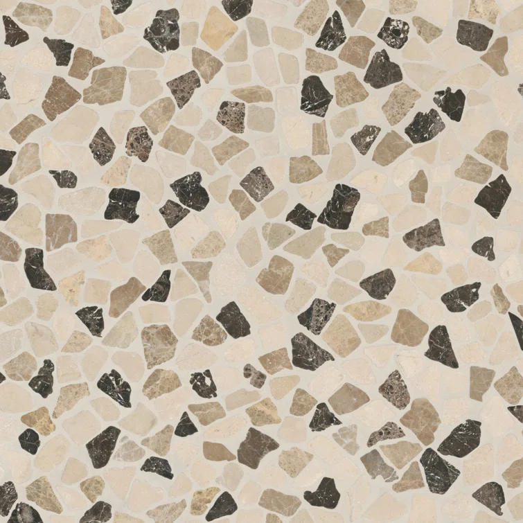 Ackland 12" x 12" Natural Stone Pebbles/Rocks Mosaic Floor & Wall Tile