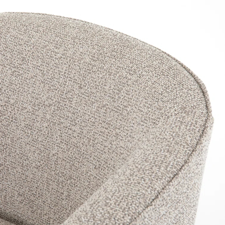 Light Grey Manufactured Wood Contemporary Barrel Chair