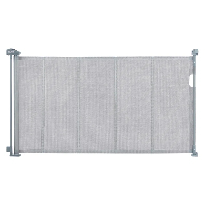 VEVOR VEVOR Retractable Gate Black Plastic Wall Mounted Pet Gate