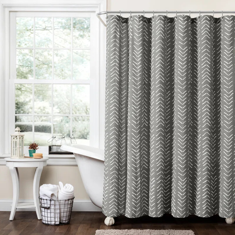 Lush Decor Chevron Shower Curtain