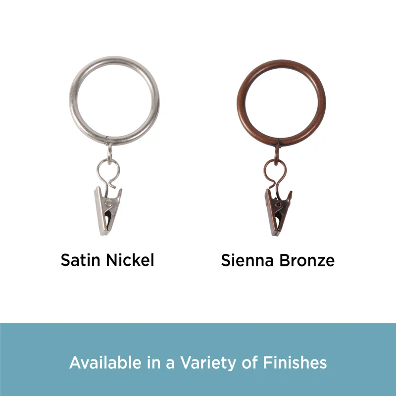 Kenney Kenney Clip Rings for 1" Diameter Curtain Rods