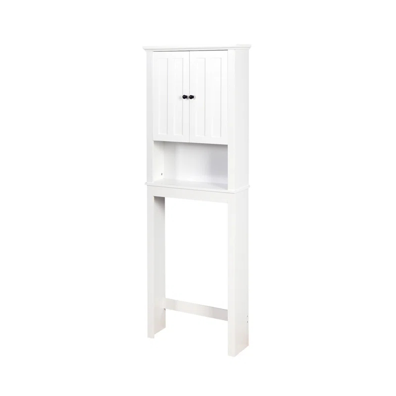 HLILish Bathroom Wooden Storage Cabinet Over-The-Toilet Space Saver With A Adjustable Shelf 23.62X7.72X67.32 Inch