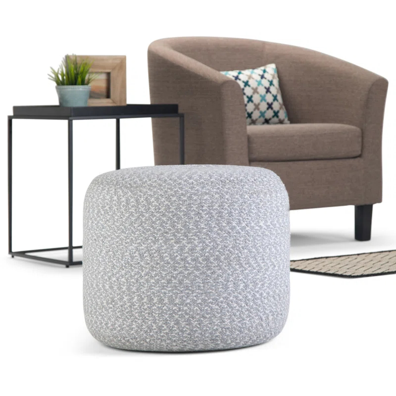 Simpli Home Bayley Upholstered Pouf