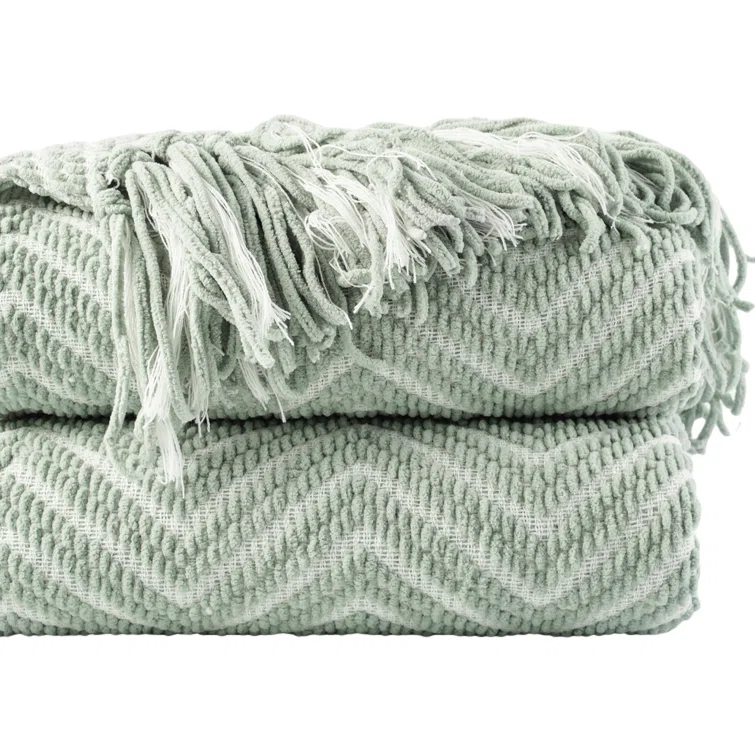 Battilo Home Throw Blanket for Couch, Decorative Knit Blanket for Bed, Super Soft Warm Throws for Room Farmhouse Accent Decor, 50"x60"