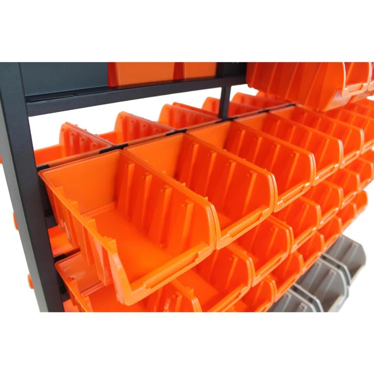 Trinity TRINITY Dual-Sided Mobile Bin Rack (35.5 in. W x 48.5 in. H x 19.75 in. D)