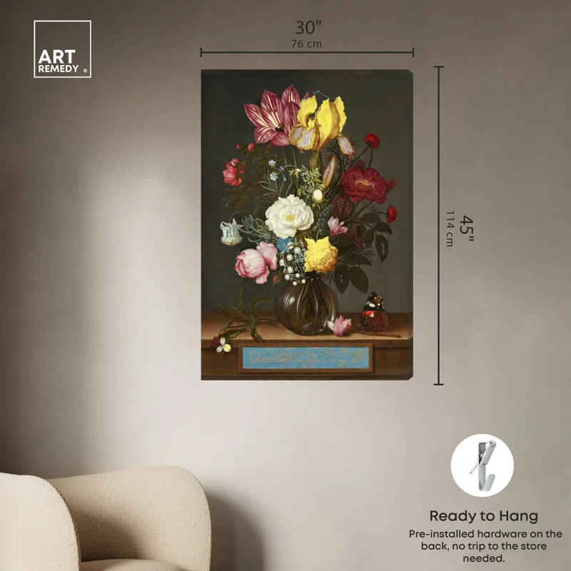 Art Remedy Ambrosius Bosschaert The Elder Bouquet Wall Art by Art Remedy