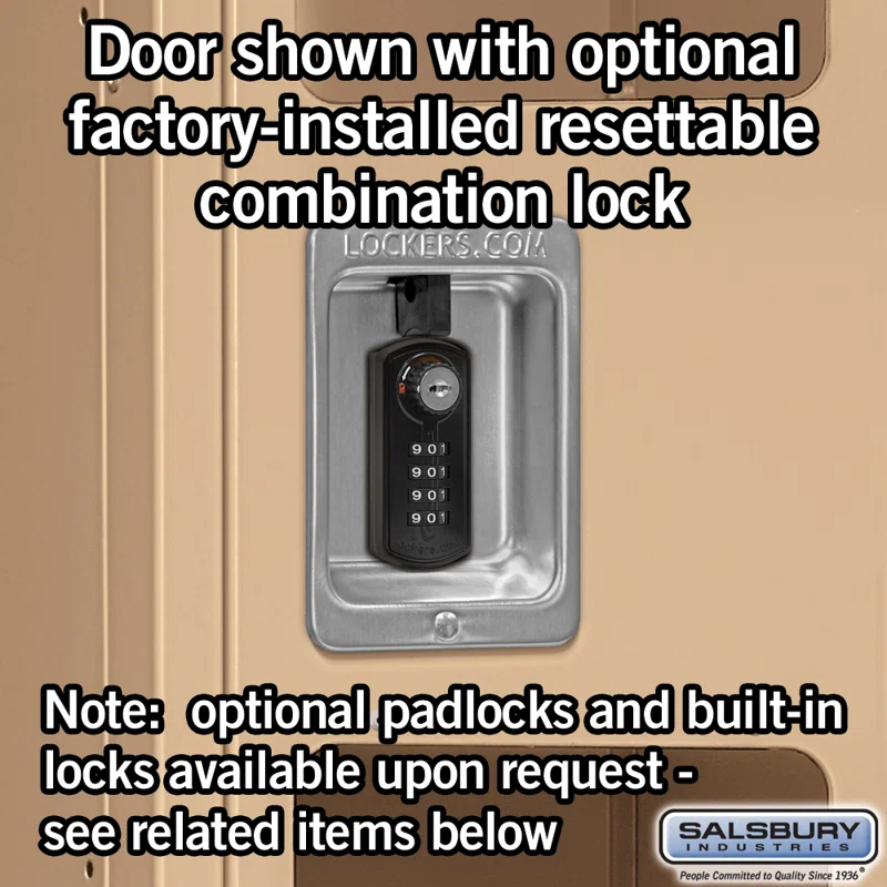 Salsbury Industries Metal 2 - Tier 36'' with Padlock