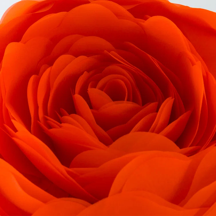 JWH Simulation Rose Flower Throw Pillow Decorative Round Floral Accent Pillow Cover & Insert